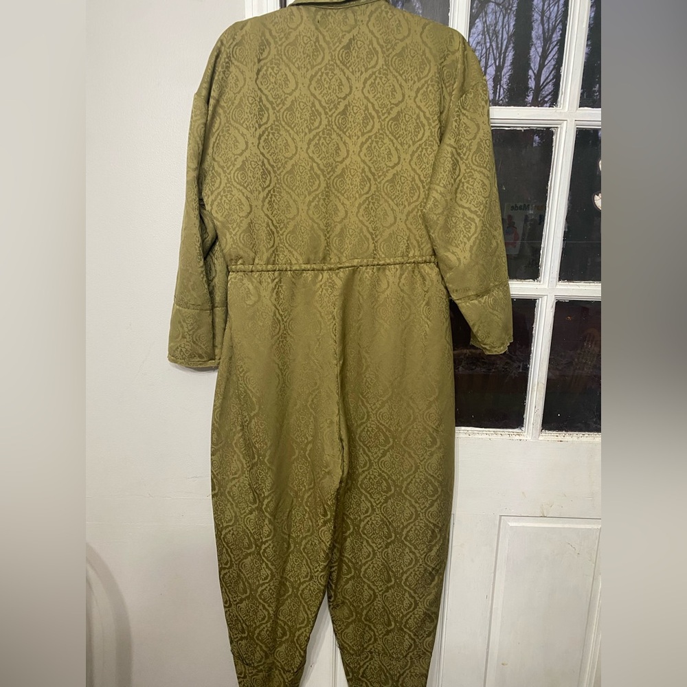 Urban Outfitters Out From Under Jayce Jacquard Jumpsuit - Moss Green - Picture 3 of 10